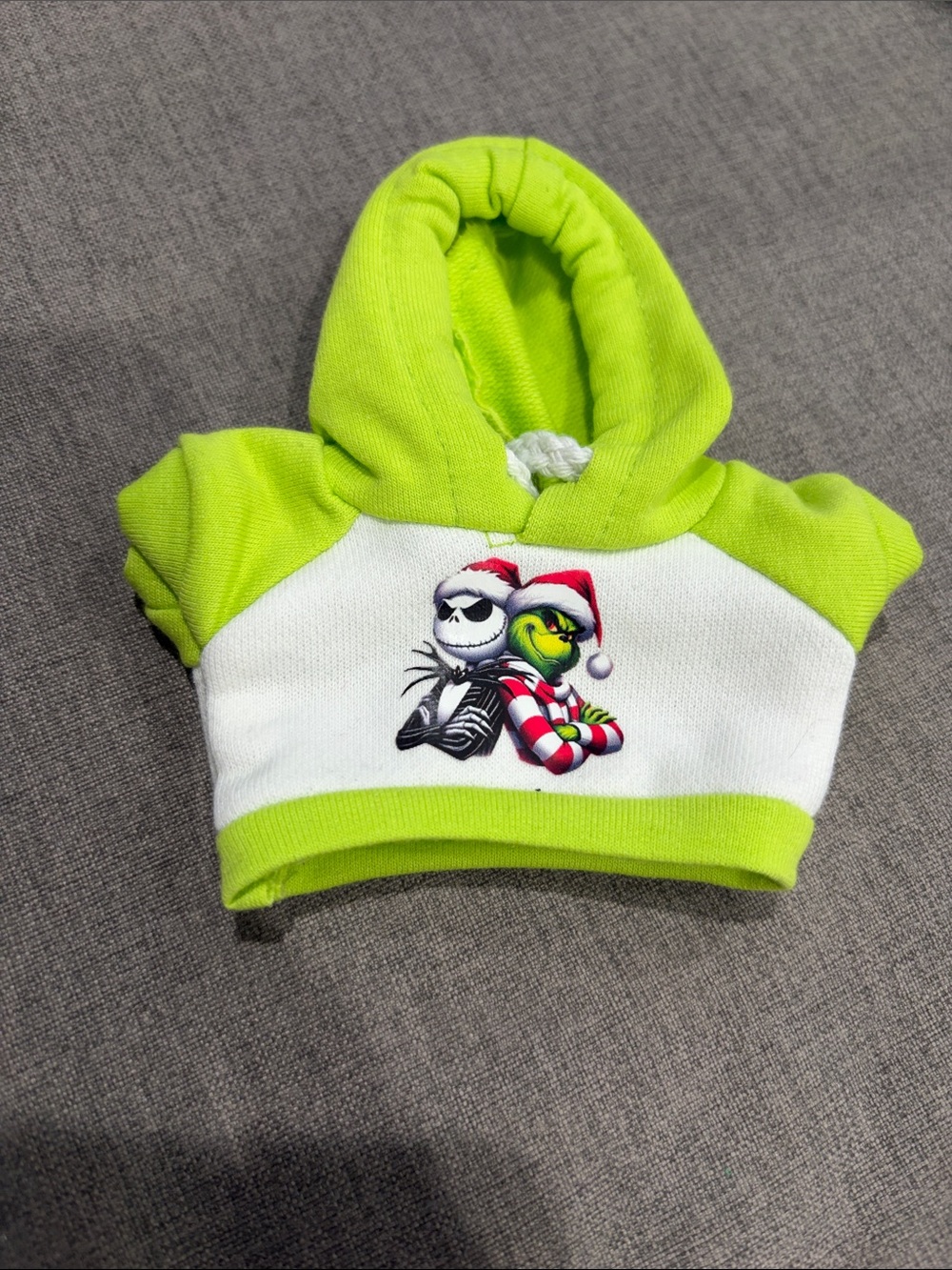 Labubu or Small Doll Holiday Grinch and Jack Hoodie